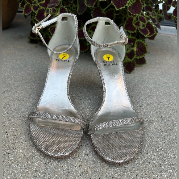 Stuart Weitzman Sparkle Strap Heels - size 6 1/2 - Picture 2 of 6